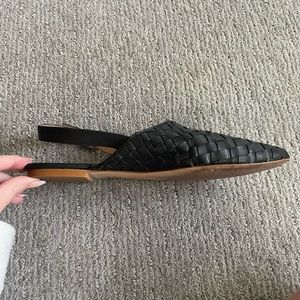 Madewell leather slingback flats